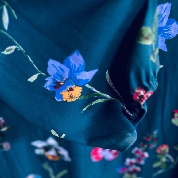 West‎ K (Kei) Floral Print Top 3/4 Sleeve Size M - Picture 6 of 10